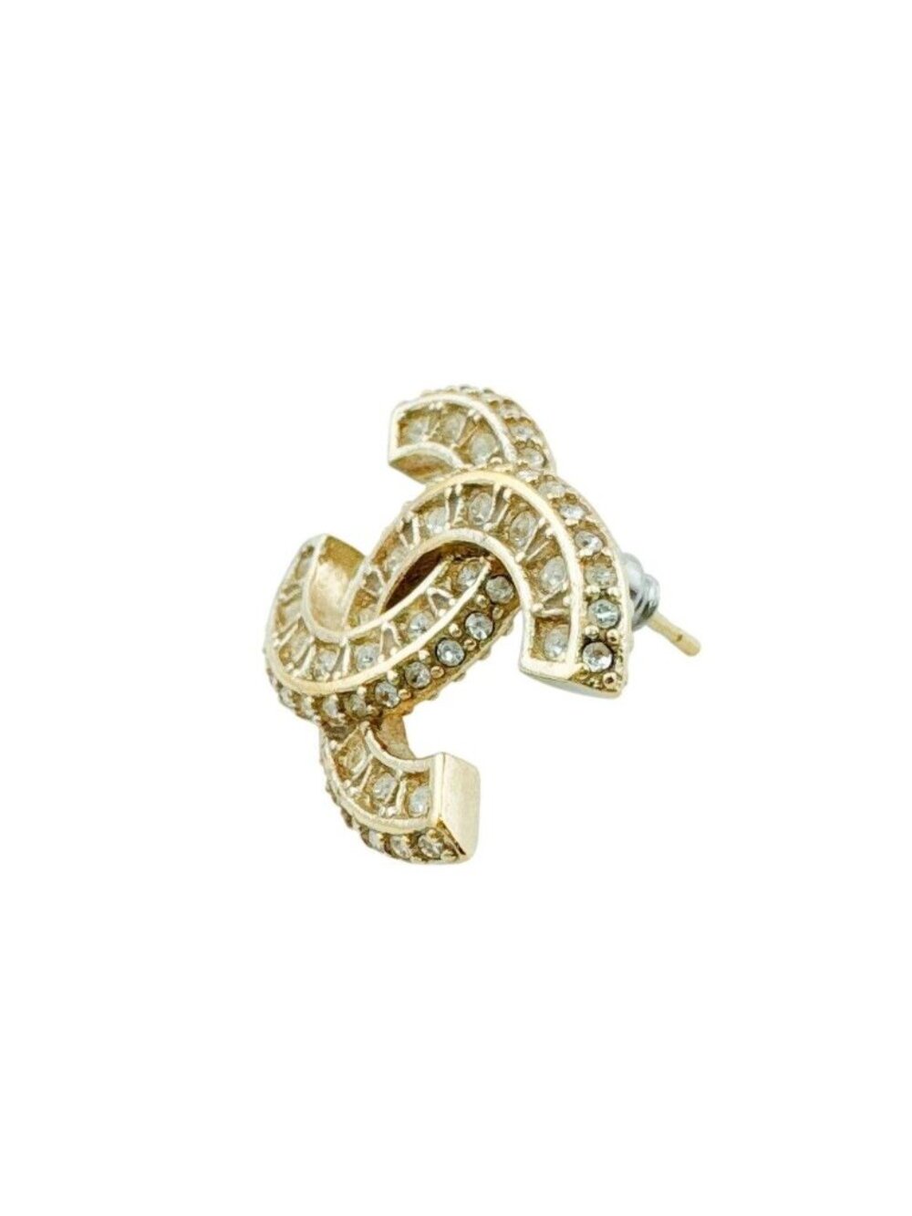 Chanel CC Logo Single Earrings Gold